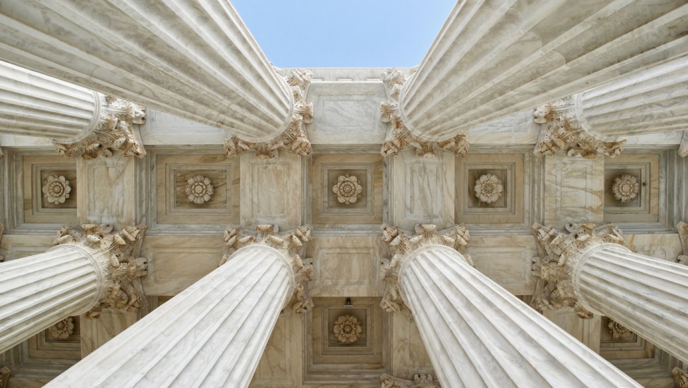 Courthouse ceiling.